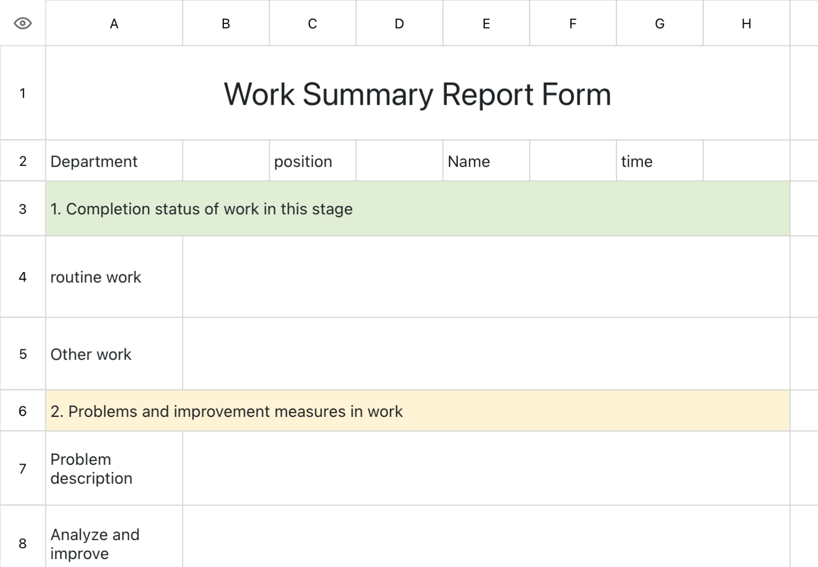 Work Summary Report Form 1 1